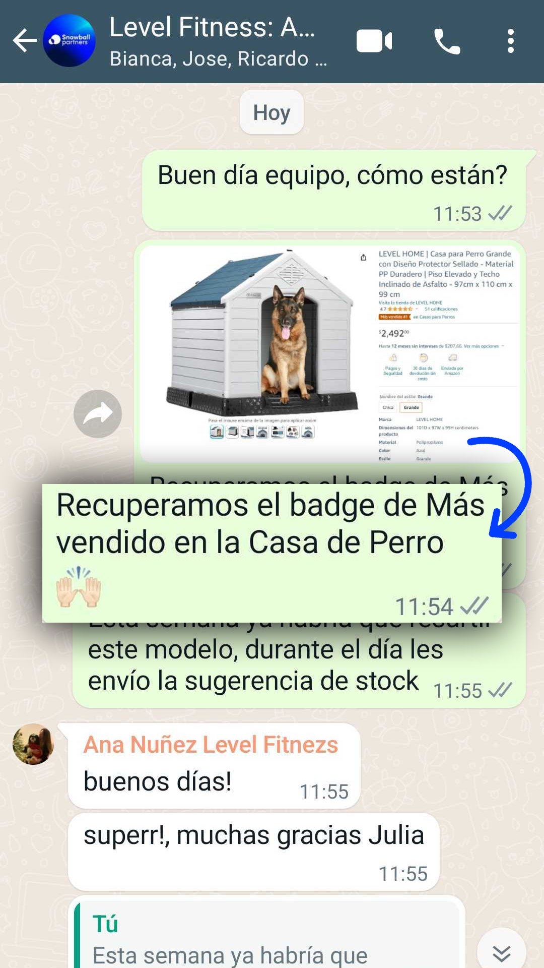 "Recuperamos el badge de Más vendido"